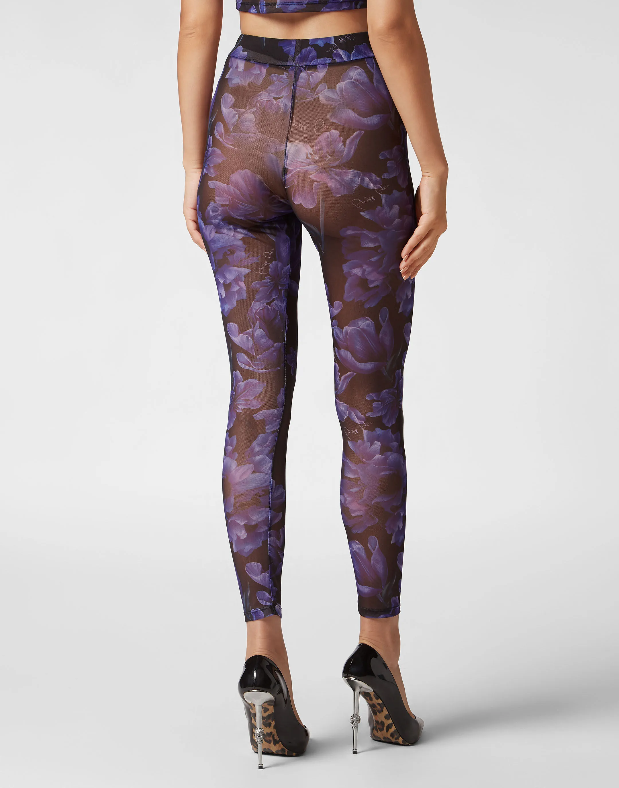 PHILIPP PLEIN Leggings Flowers