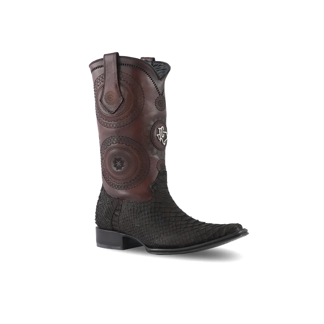 Platino Texas Country Exotic Boot Python Choco Versi