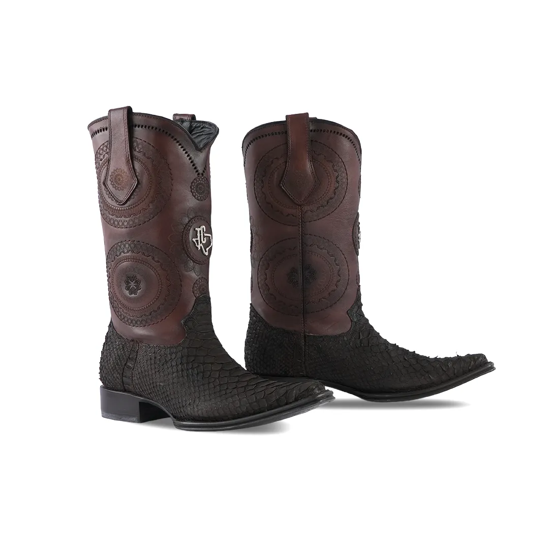 Platino Texas Country Exotic Boot Python Choco Versi