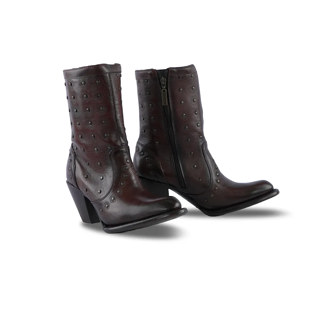 Platino Texas Country Womens Boot Peli Choco Brosh Anya