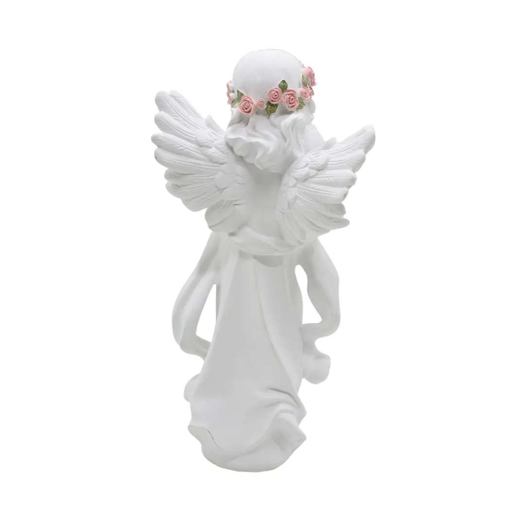 Polystone Praying Angel (White) - 32cm