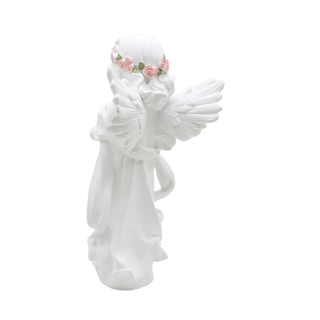 Polystone Praying Angel (White) - 32cm