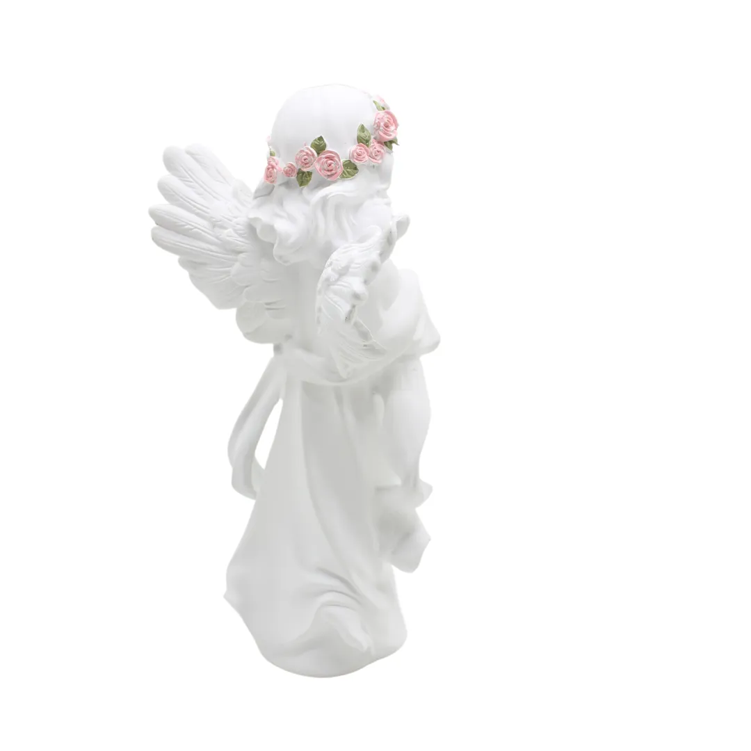 Polystone Praying Angel (White) - 32cm