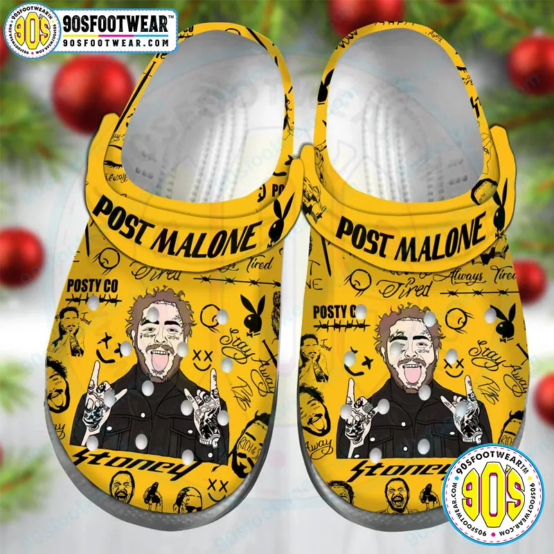 Post Malone Crocs Post Malone Rapper Album’s Name Clog Shoes