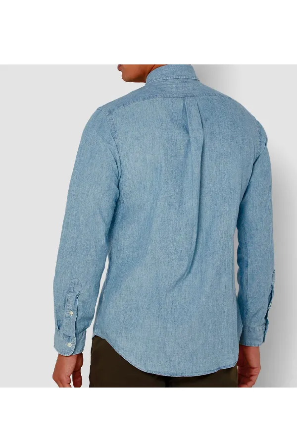 Ralph Lauren Chambray Denim Shirt Washed Blue