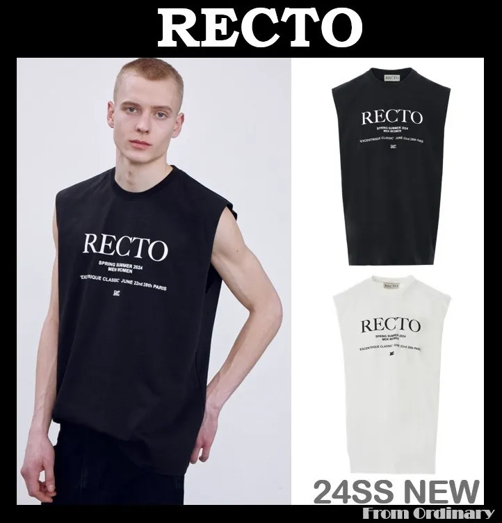 RECTO  |Street Style Cotton Logo Tops