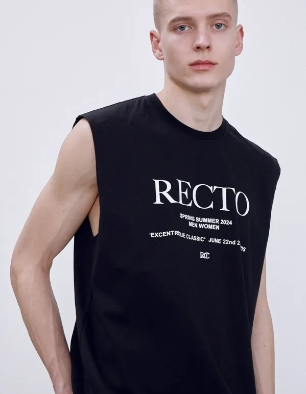 RECTO  |Street Style Cotton Logo Tops