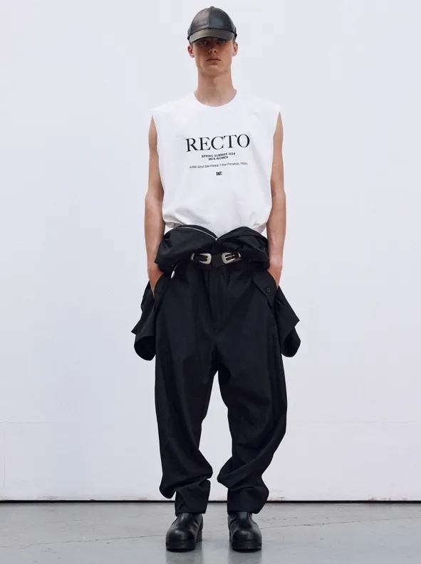 RECTO  |Street Style Cotton Logo Tops