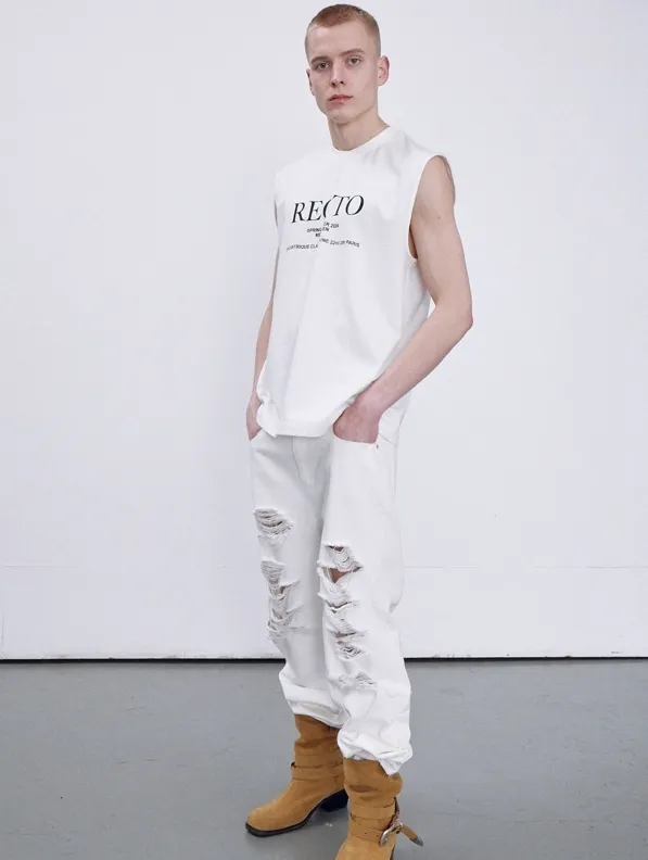 RECTO  |Street Style Cotton Logo Tops