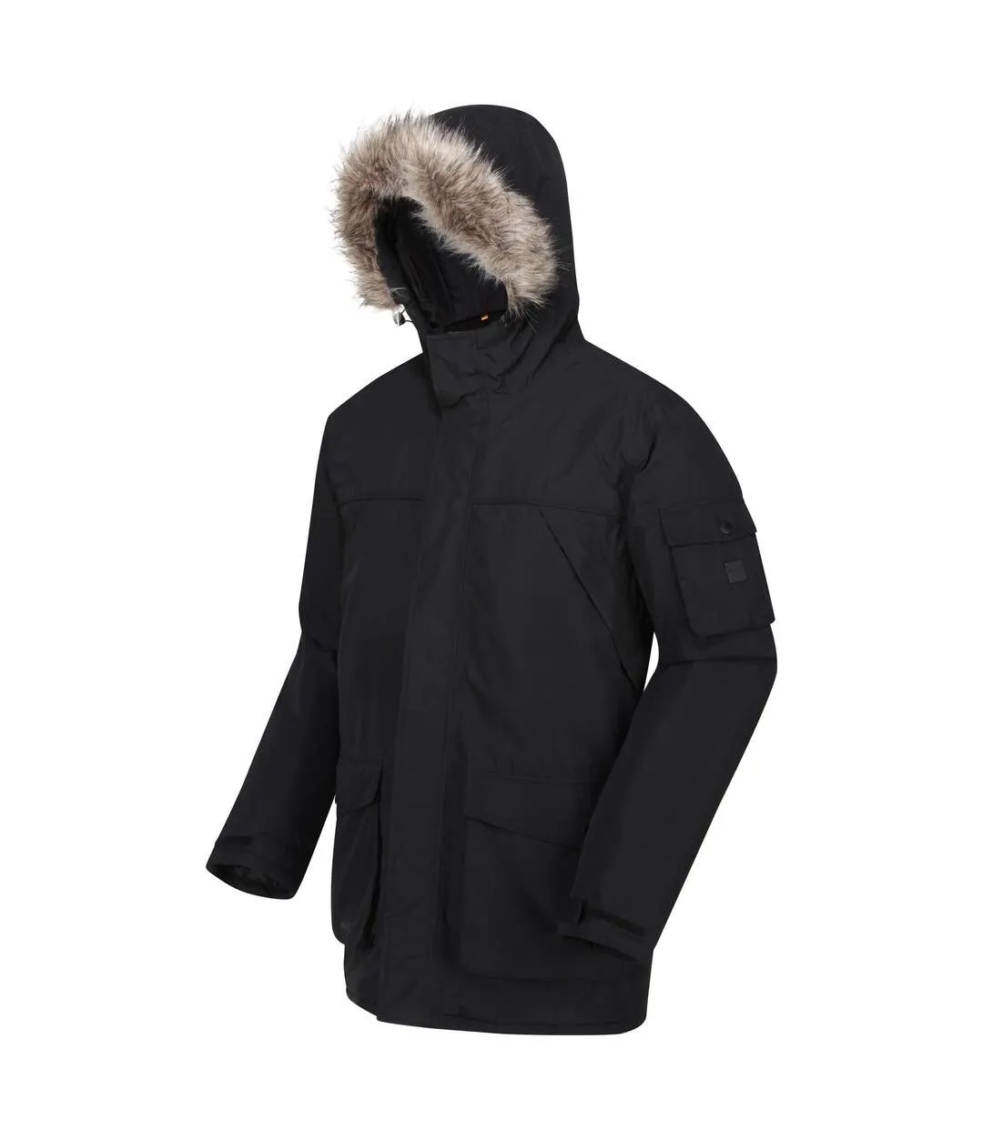 Regatta Mens Salinger II Faux Fur Insulated Parka (Black) - UTRG5301