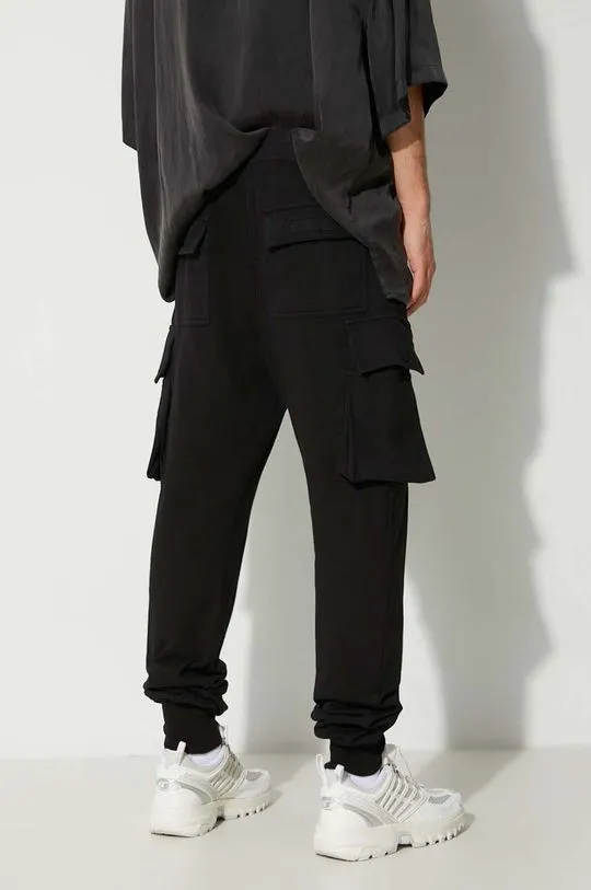 Rick Owens cotton trousers black color