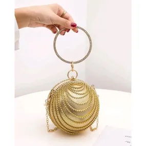 Round Classy Clutch Handbag