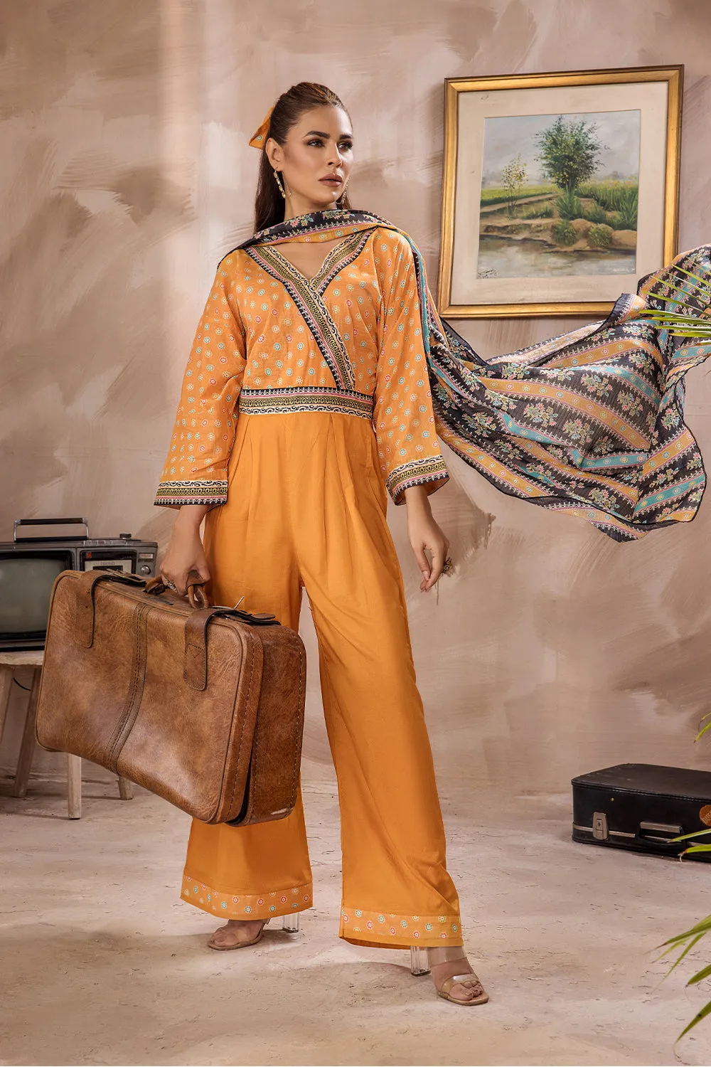 Safwa Safron Vol-03 Fine Digital Printed Lawn Unstitched 3Pc Suit SAF-33