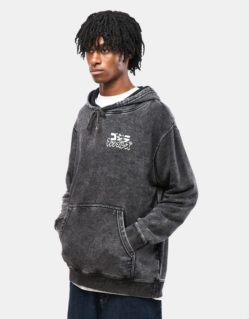 Santa Cruz x Godzilla Hand Heavyweight Pullover Hoodie - Black