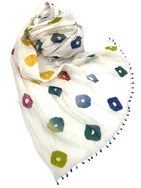 Scarf by Marigold/Rainbow Shibori