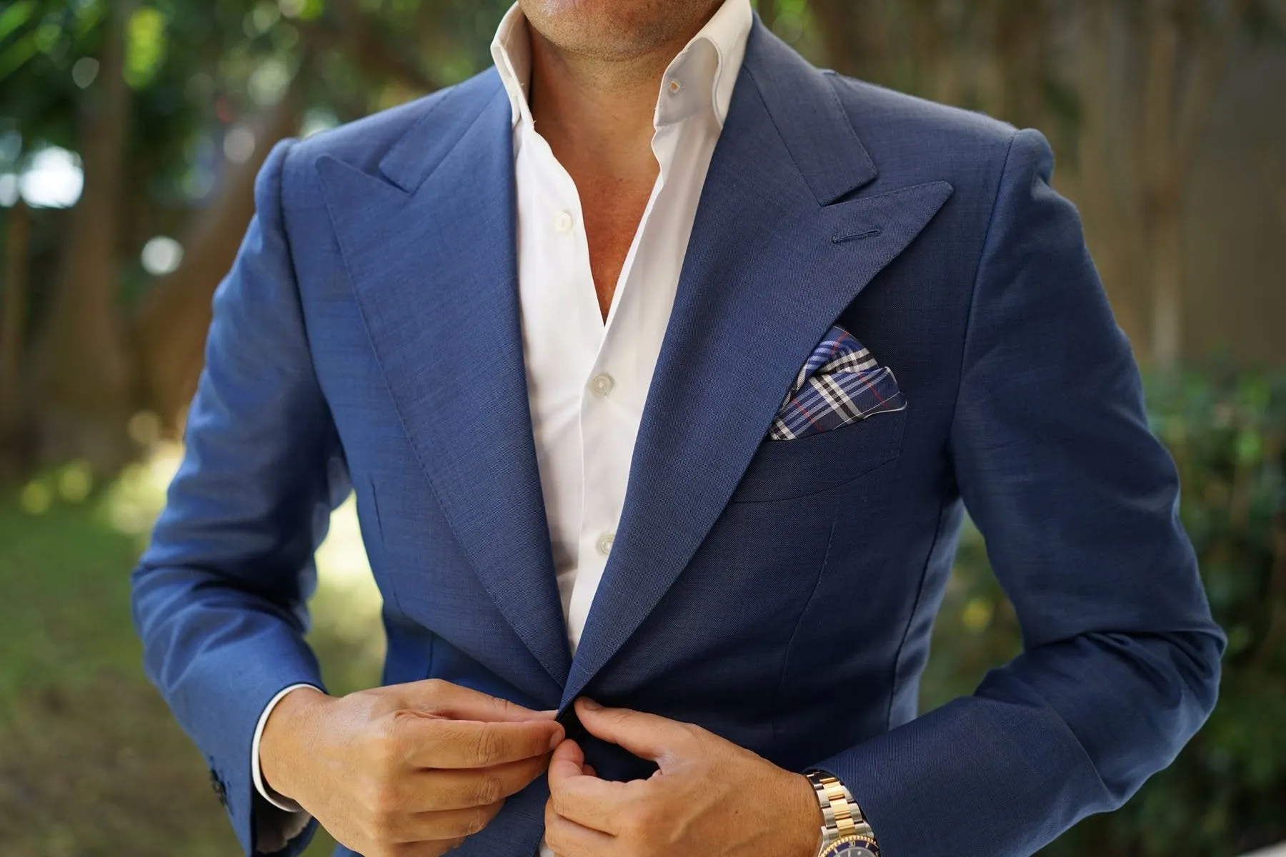 Scotch Blue Pocket Square