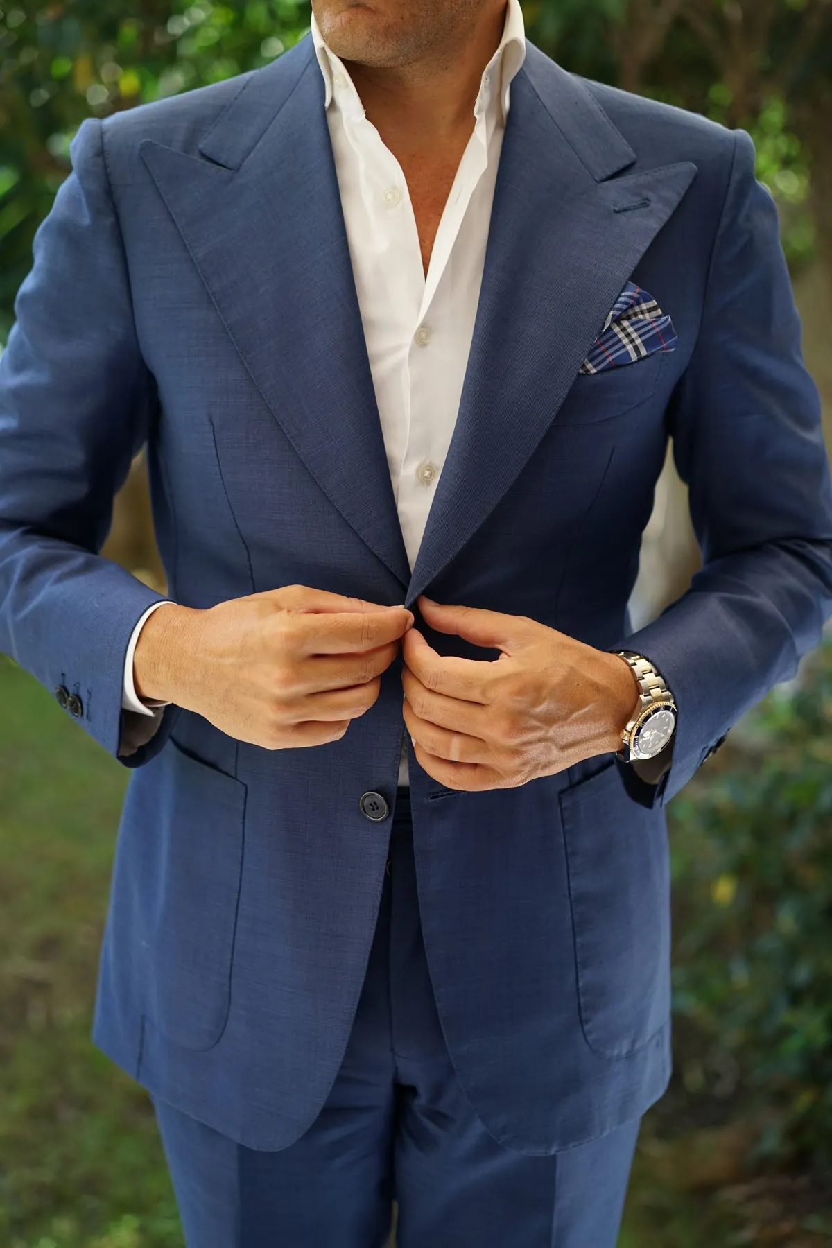 Scotch Blue Pocket Square