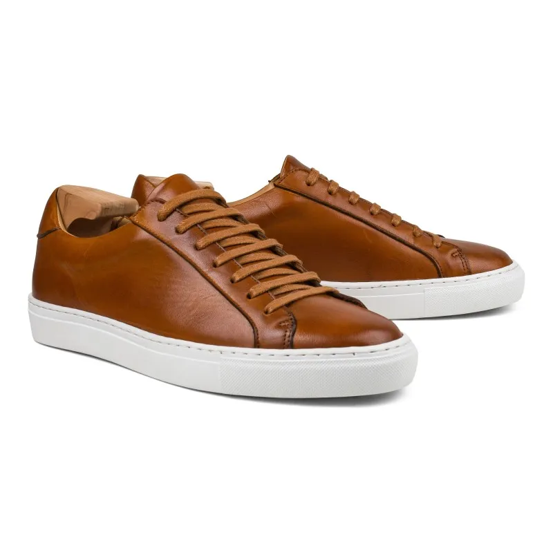 Skolyx Premium sneaker in cognac leather