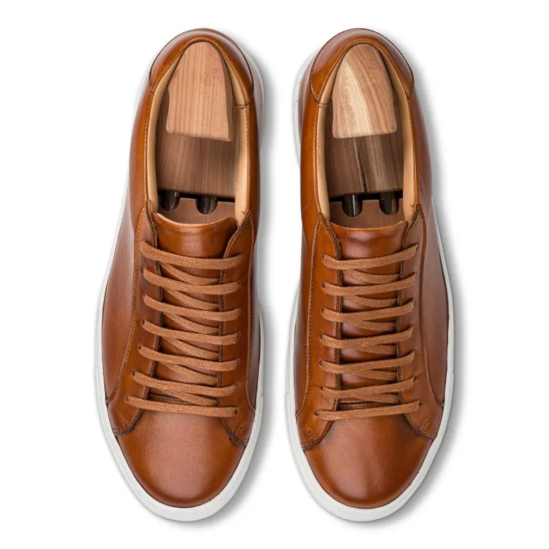 Skolyx Premium sneaker in cognac leather