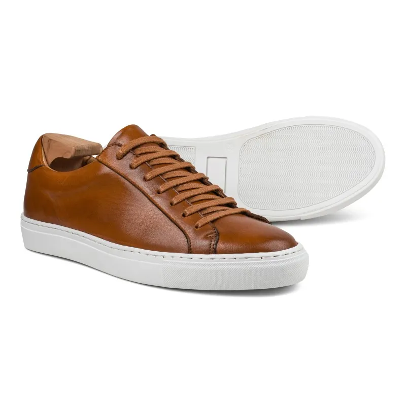 Skolyx Premium sneaker in cognac leather