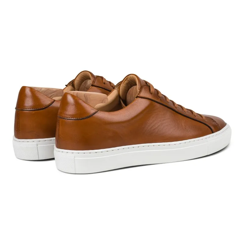 Skolyx Premium sneaker in cognac leather