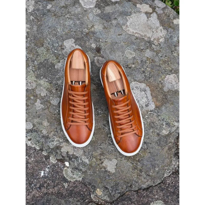 Skolyx Premium sneaker in cognac leather