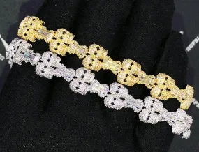 Skull & Bones Hip Hop CZ Iced Out Bracelet VVS