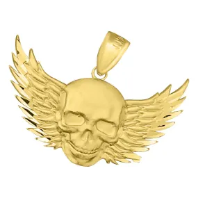 Skull Wings DC 10K Yellow Gold Pendant