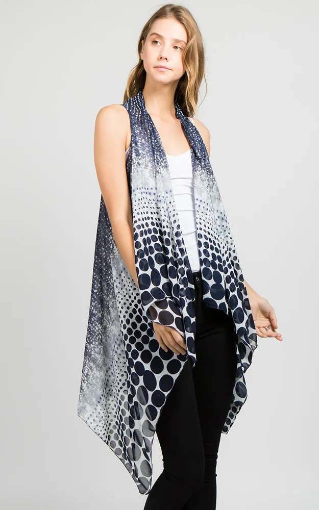 SN32 Polka Dot Pattern Long Vest