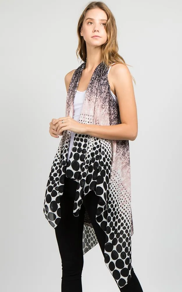 SN32 Polka Dot Pattern Long Vest