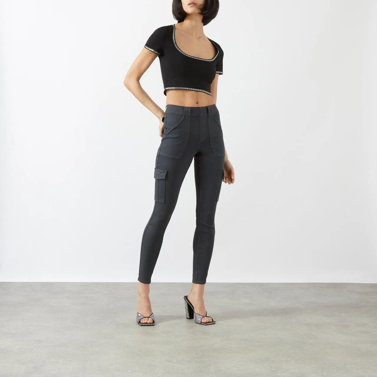 SPANX BESTSELLER Cargo Skinny Leggings - Dark Grey