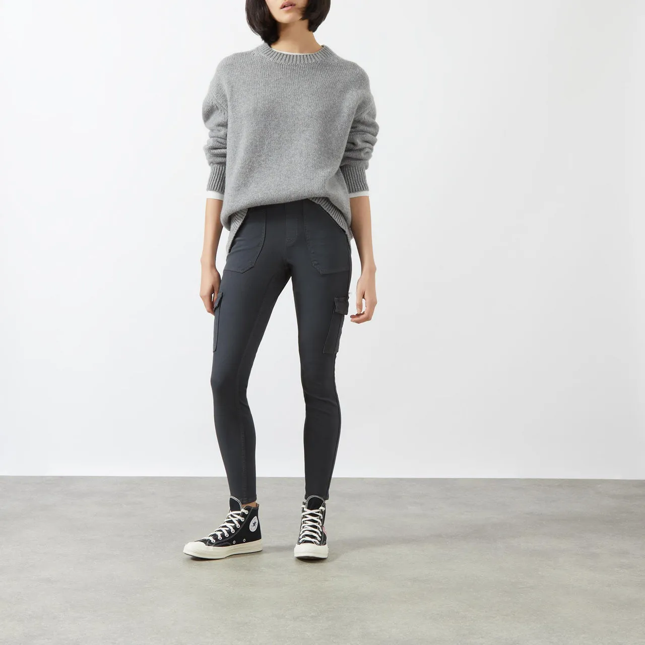 SPANX BESTSELLER Cargo Skinny Leggings - Dark Grey