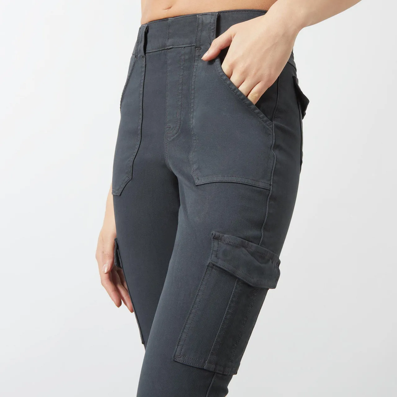 SPANX BESTSELLER Cargo Skinny Leggings - Dark Grey