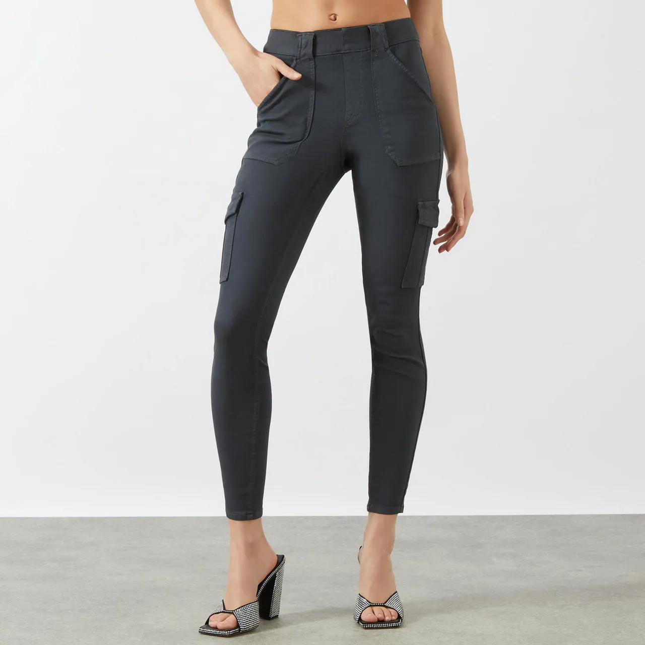 SPANX BESTSELLER Cargo Skinny Leggings - Dark Grey