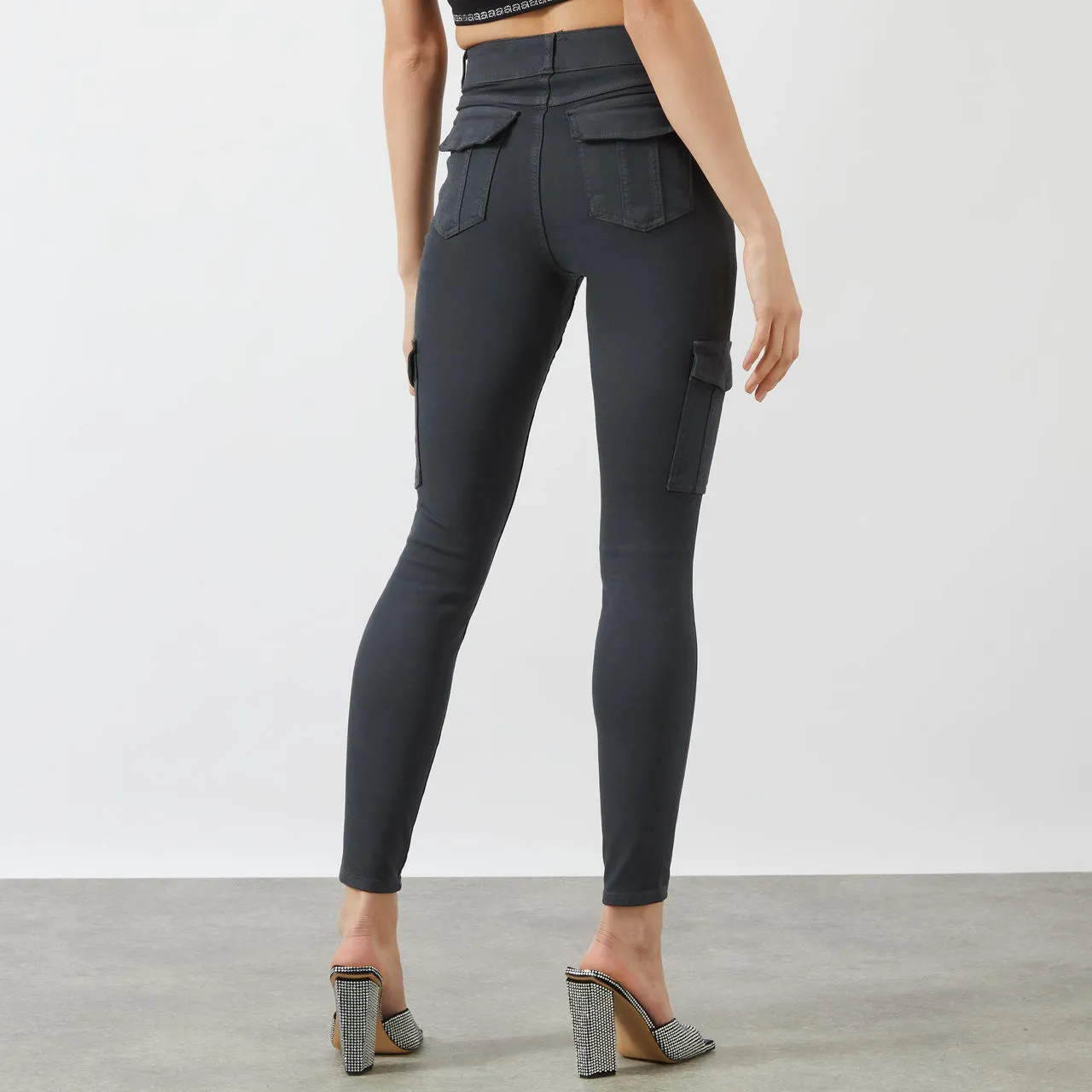 SPANX BESTSELLER Cargo Skinny Leggings - Dark Grey