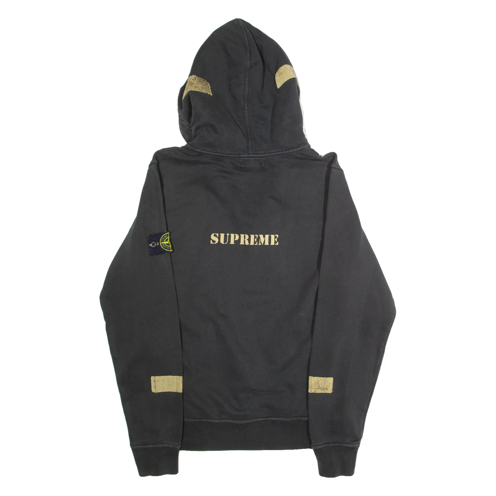 STONE ISLAND SUPREME Mens Black Hoodie S