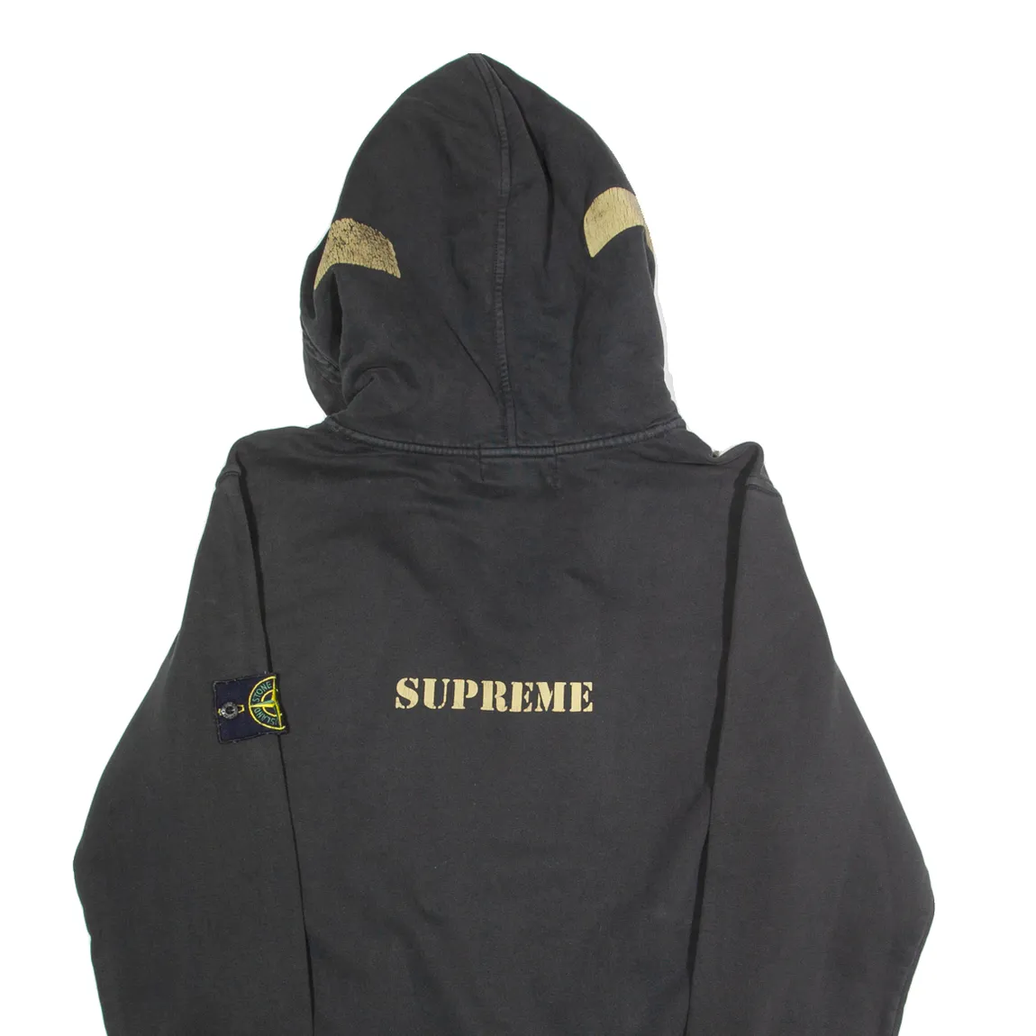 STONE ISLAND SUPREME Mens Black Hoodie S