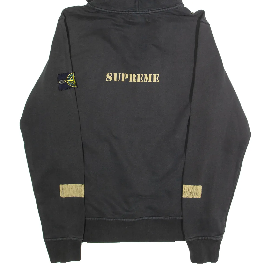 STONE ISLAND SUPREME Mens Black Hoodie S