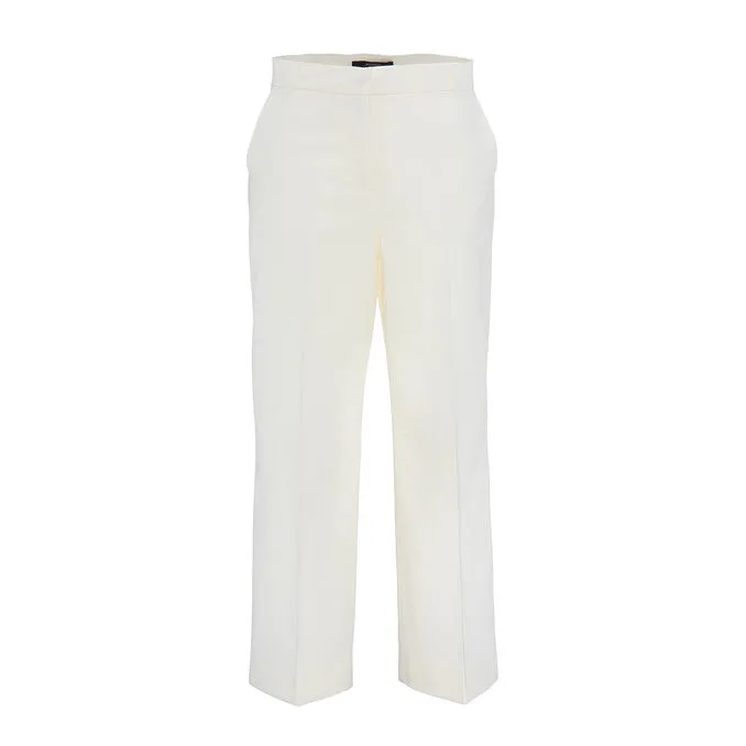 SVEZIA TROUSERS IN COTTON AND LINEN Woman Cream