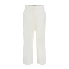 SVEZIA TROUSERS IN COTTON AND LINEN Woman Cream