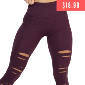 Tear It Up 2.0 Leggings | Plum