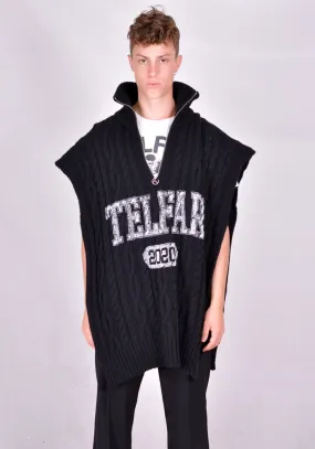 TELFAR K-05-BK WRAP SWEATER BLACK