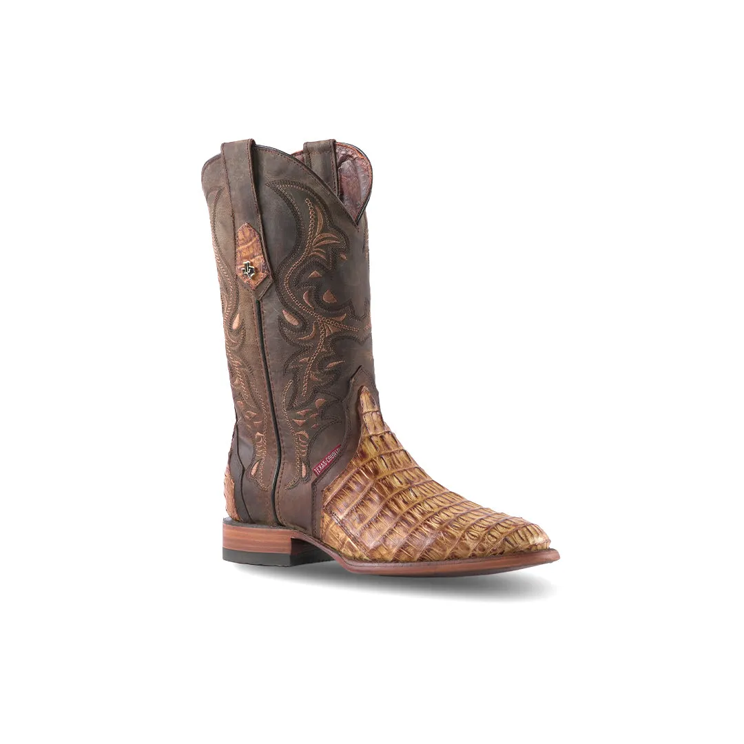 Texas Country Exotic Boot LM10 Lukesi  C7 Caiman Cola Mink Tacoma Toe