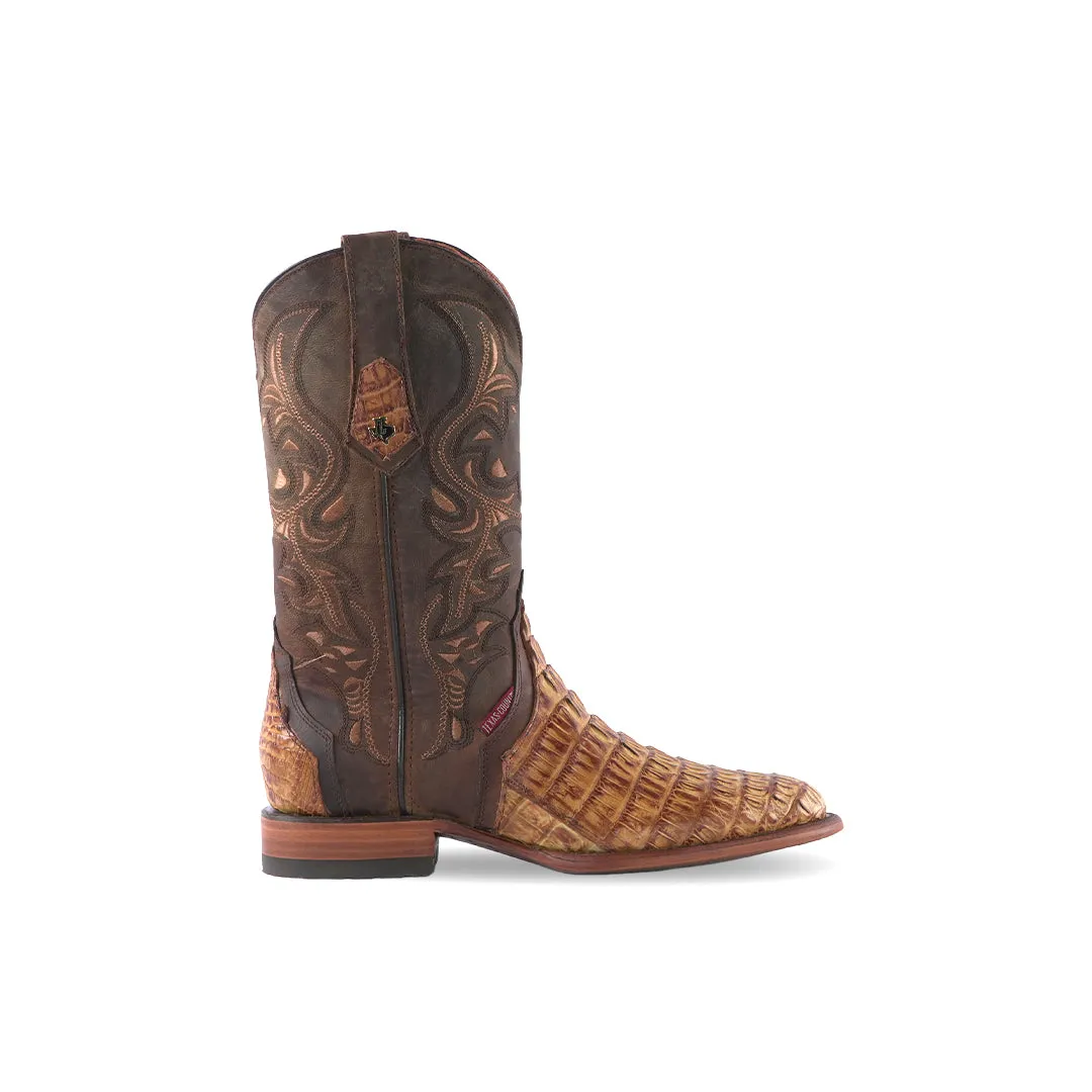 Texas Country Exotic Boot LM10 Lukesi  C7 Caiman Cola Mink Tacoma Toe