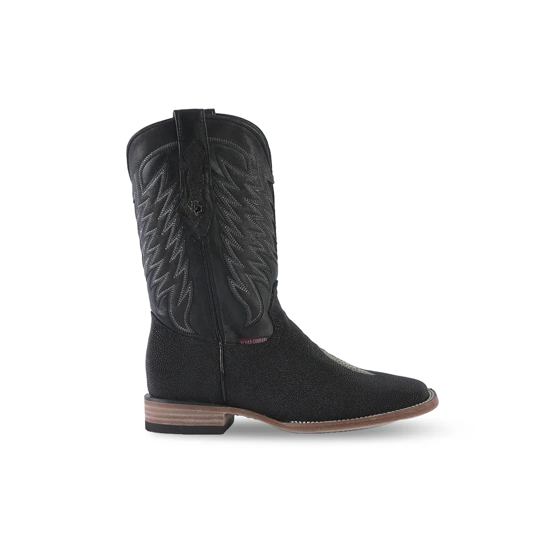 Texas Country Exotic Boot Stingray Black MA70