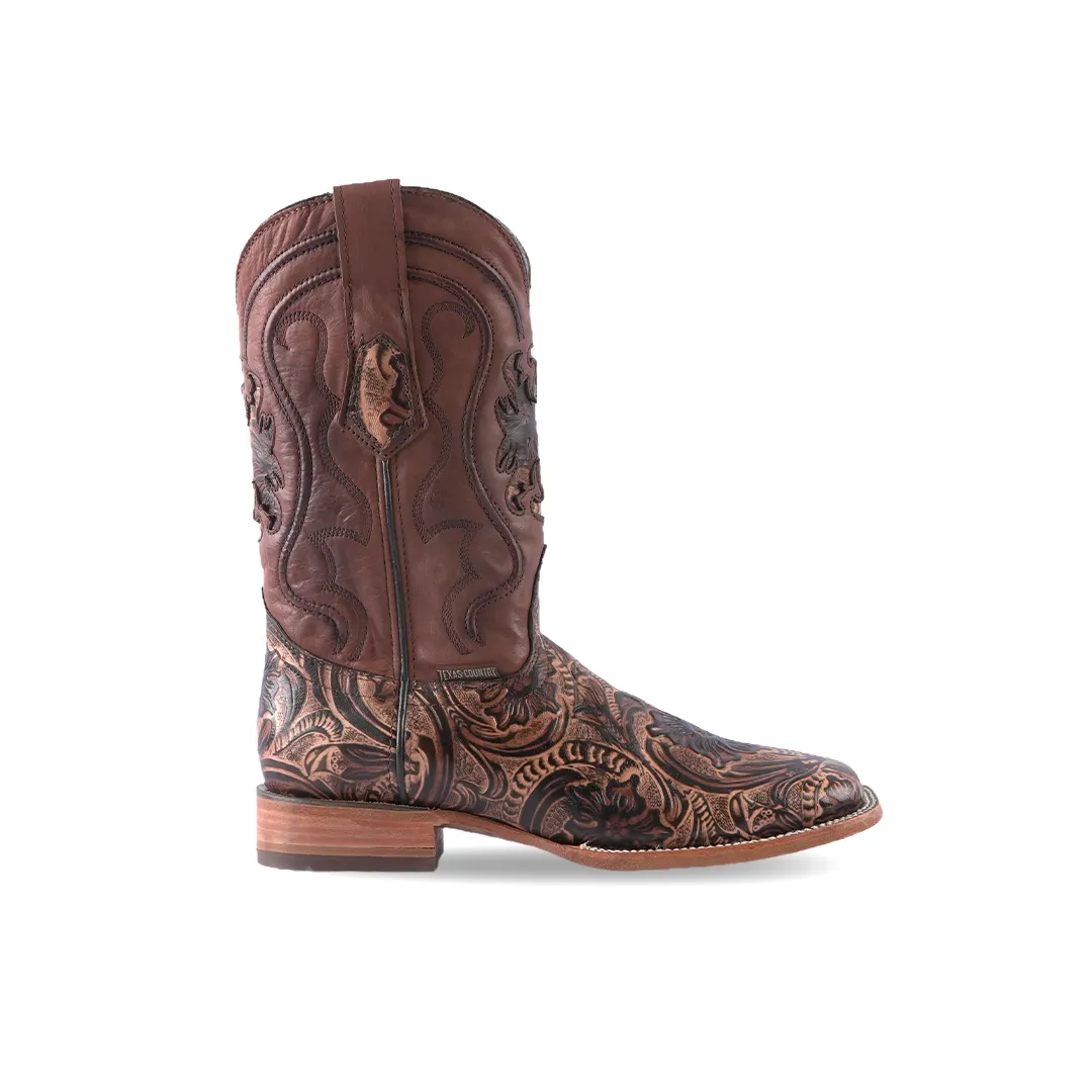 Texas Country Western Boot Cincelado Orix Square Toe E696