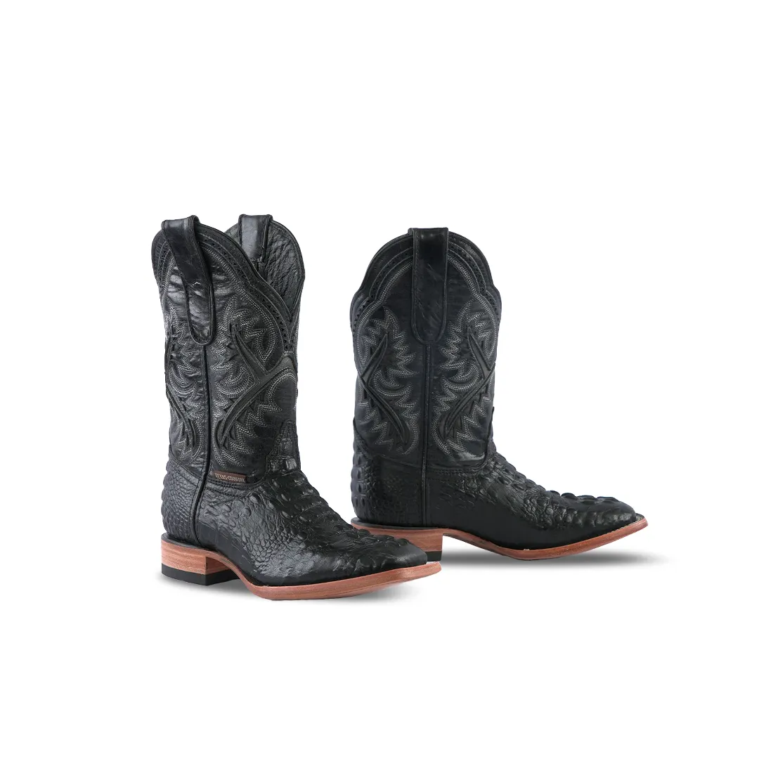 Texas Country Western Boot Fuscus Black Square Toe E427