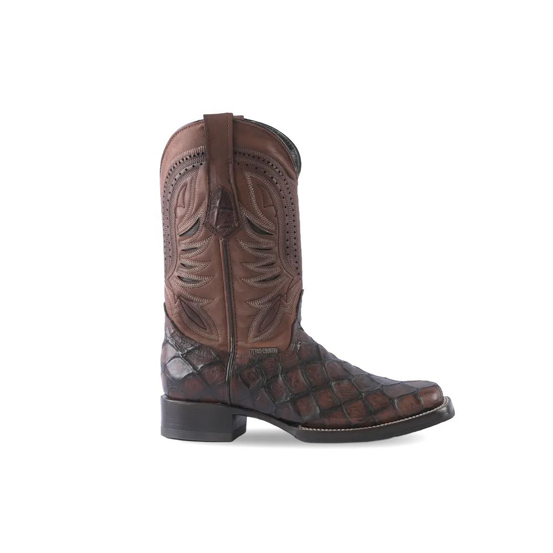 Texas Country Western Boot Pez Choco Mun Rodeo Toe E687