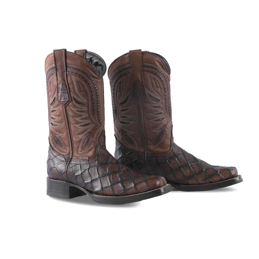 Texas Country Western Boot Pez Choco Mun Rodeo Toe E687