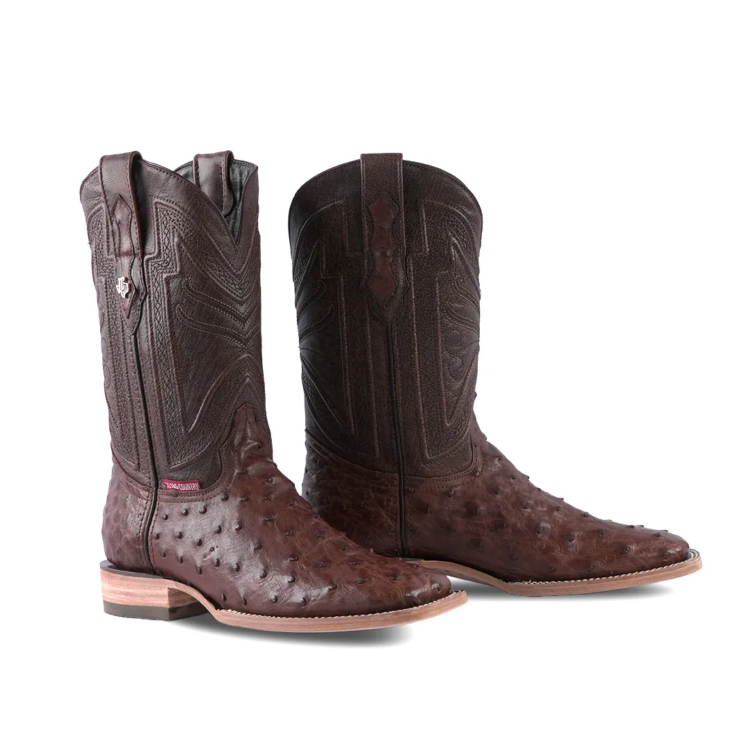 Texas Country Western Exotic Boot Ostrich Kango Square Toe AV20